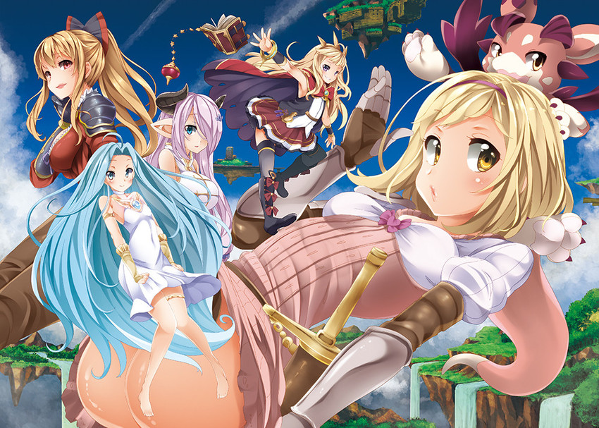 djeeta, narmaya, cagliostro, lyria, vira, and 1 more (granblue fantasy) drawn by ayakase_riberi