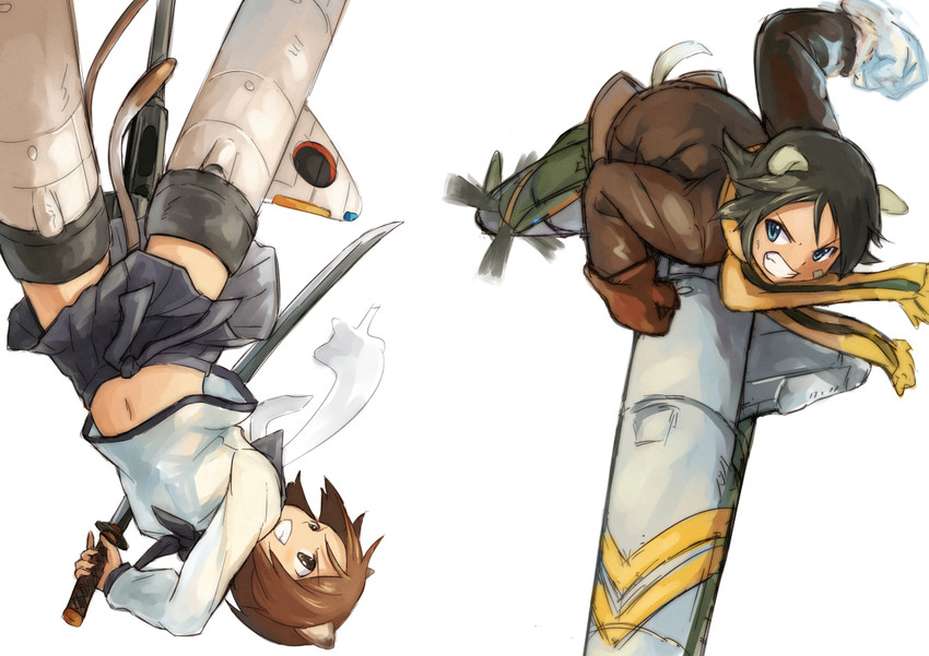 kanno naoe and nishizawa yoshiko (world witches series and 1 more) drawn by shibasaki_shouji