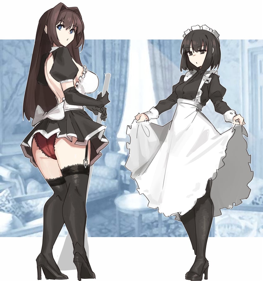 aozaki aoko and kuonji alice (tsukihime and 1 more) drawn by jonyeld