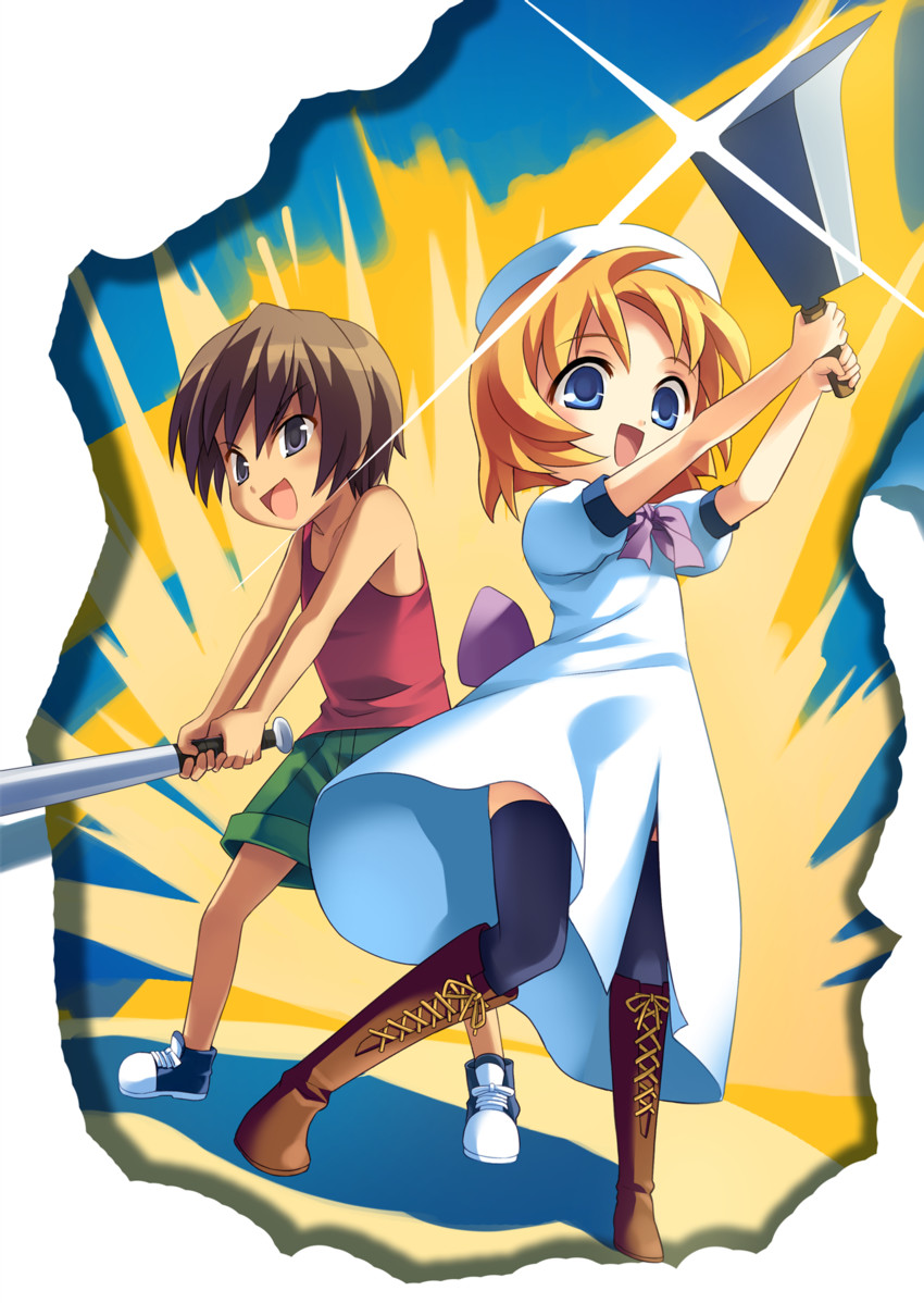 ryuuguu rena and maebara keiichi (higurashi no naku koro ni)