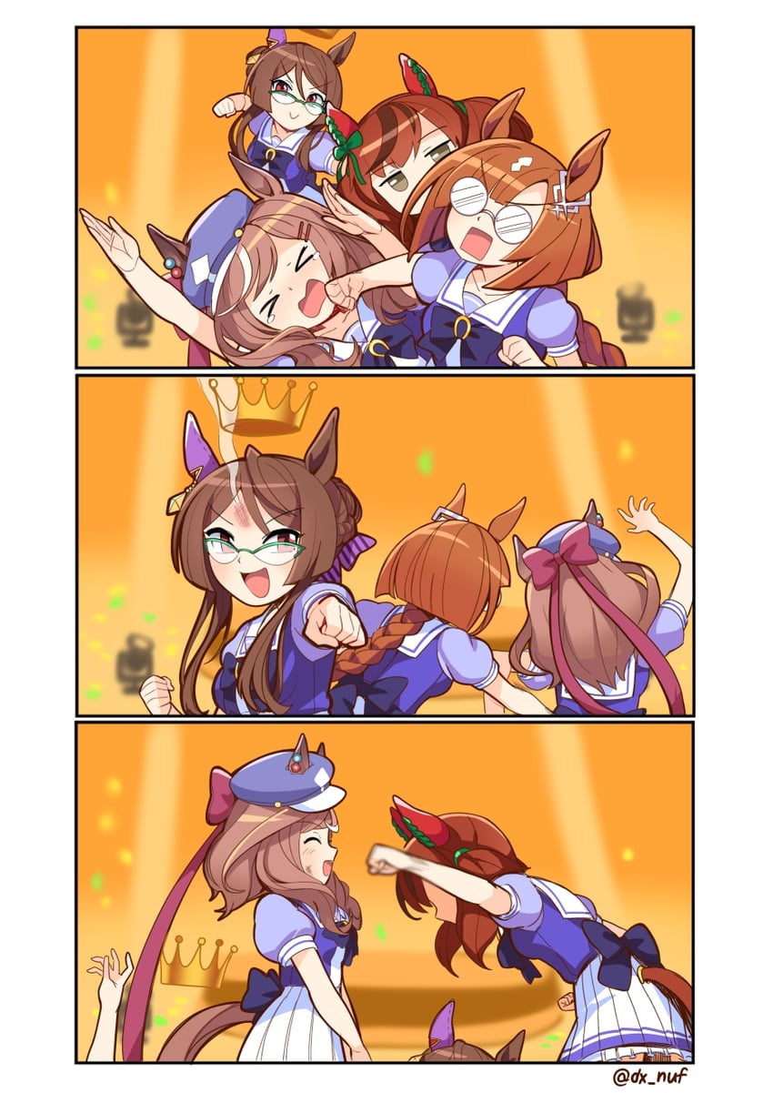 nice nature, matikane tannhauser, ikuno dictus, and royce and royce (umamusume and 1 more) drawn by sbql_(niaunclefan)