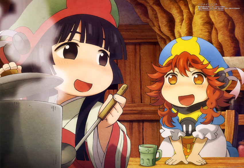 hakumei and mikochi (megami magazine and 1 more) drawn by itou_mayuka