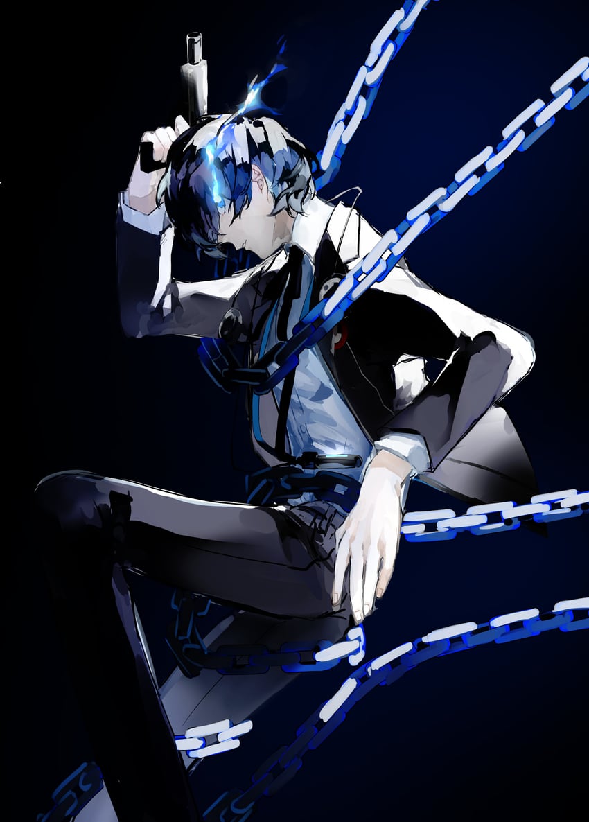 yuuki makoto (persona and 1 more) drawn by mouri0724