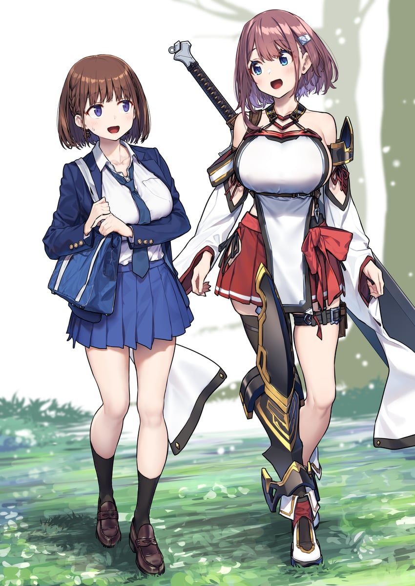 ai-chan and hitoyo (original and 1 more) drawn by baffu
