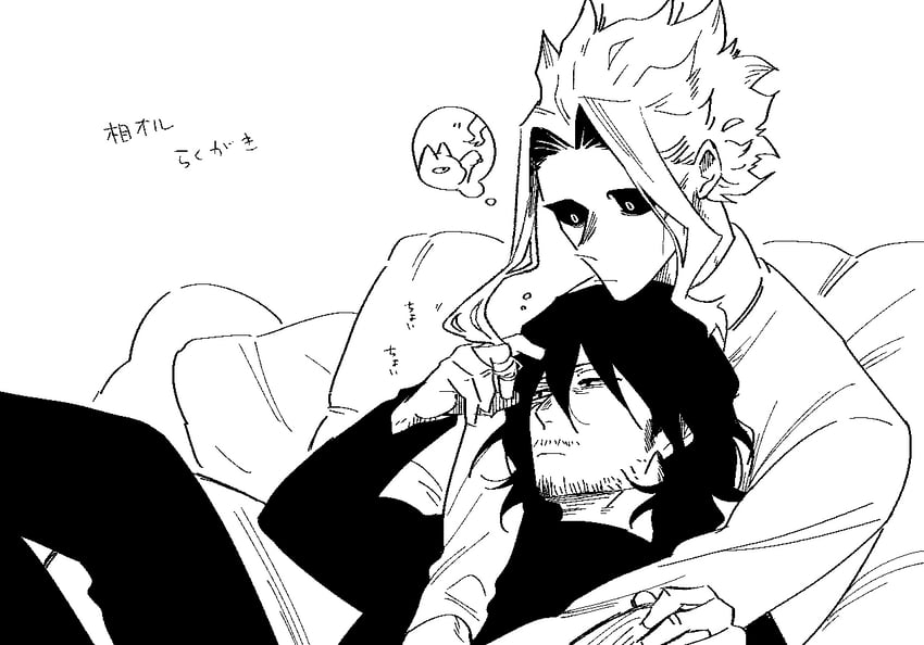 aizawa shota and yagi toshinori (boku no hero academia) drawn by biru_(k22_t20)