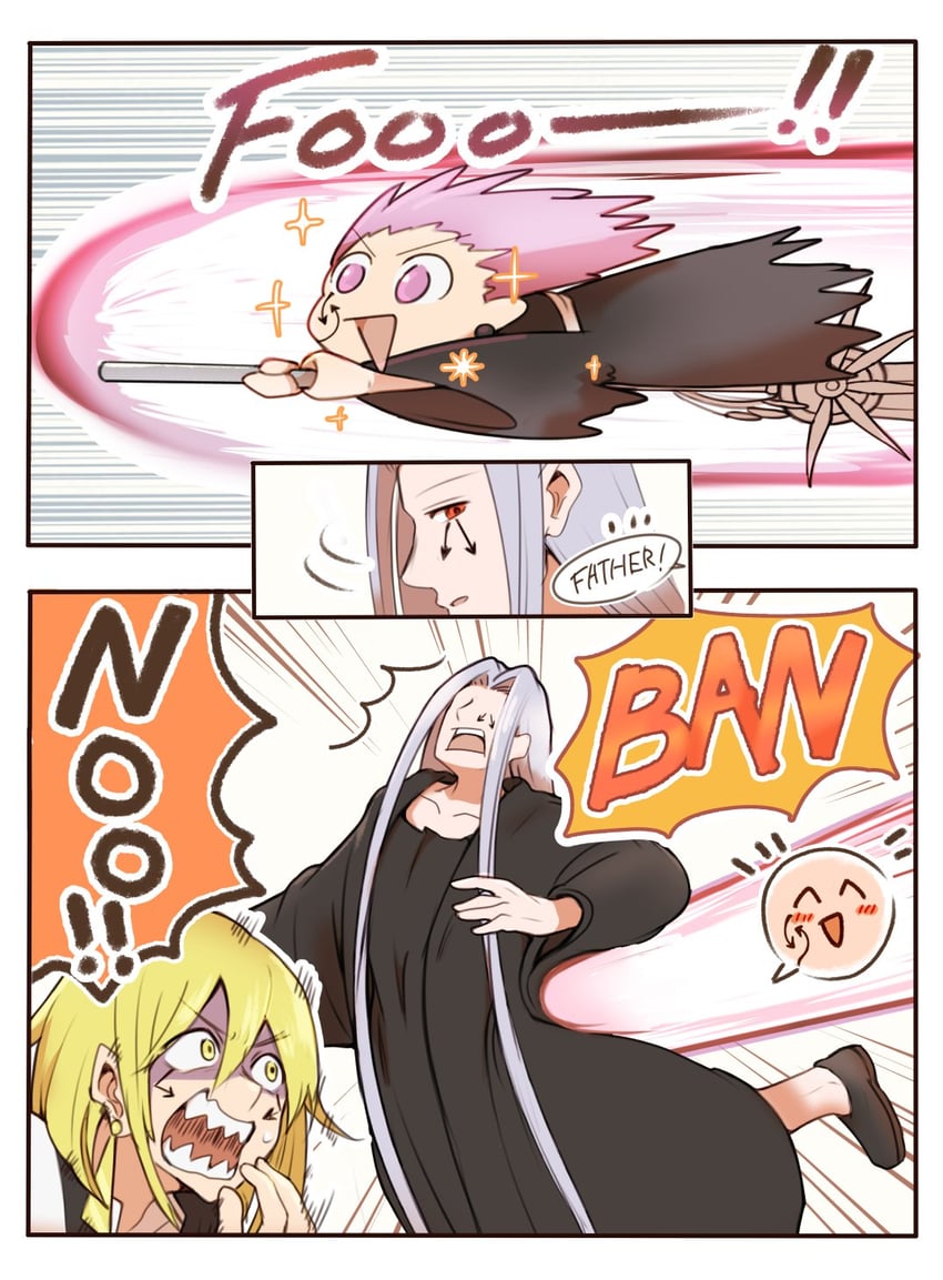 domina blowelive, delisaster, and innocent zero (mashle) drawn by nadachimachi_(user_nven5788)
