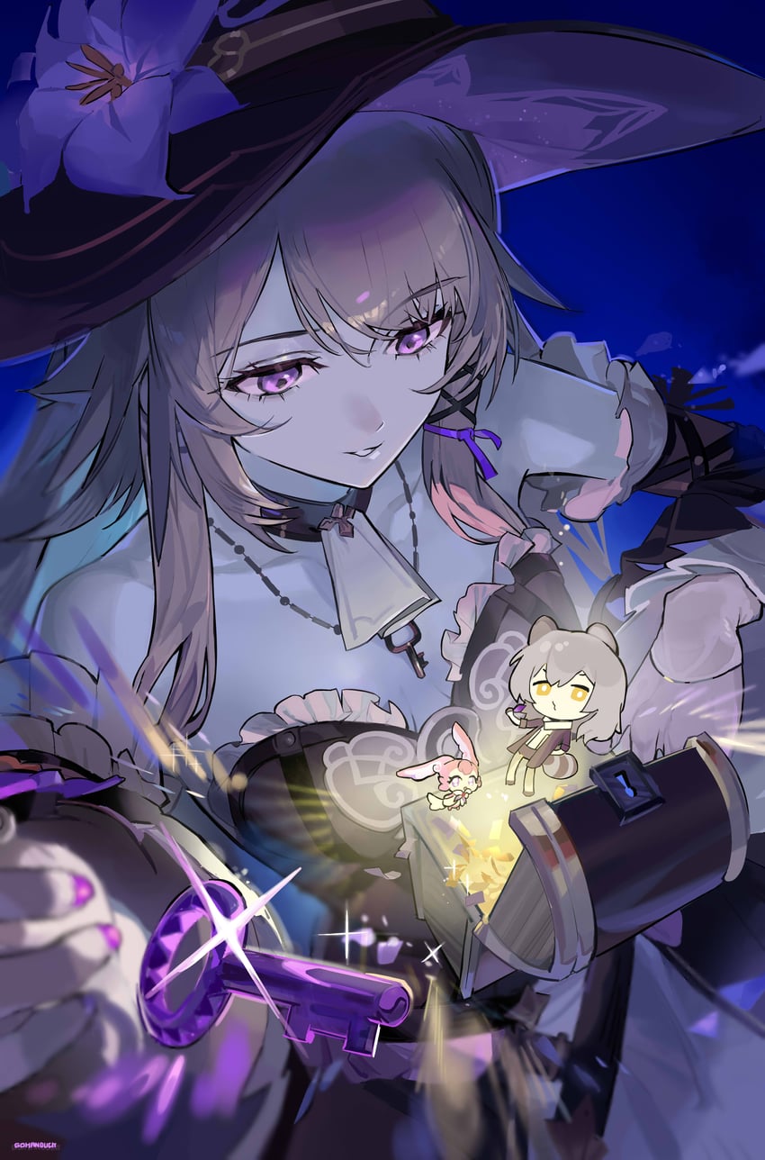 trailblazer, stelle, herta, the herta, and mem (honkai and 1 more) drawn by gohanduck