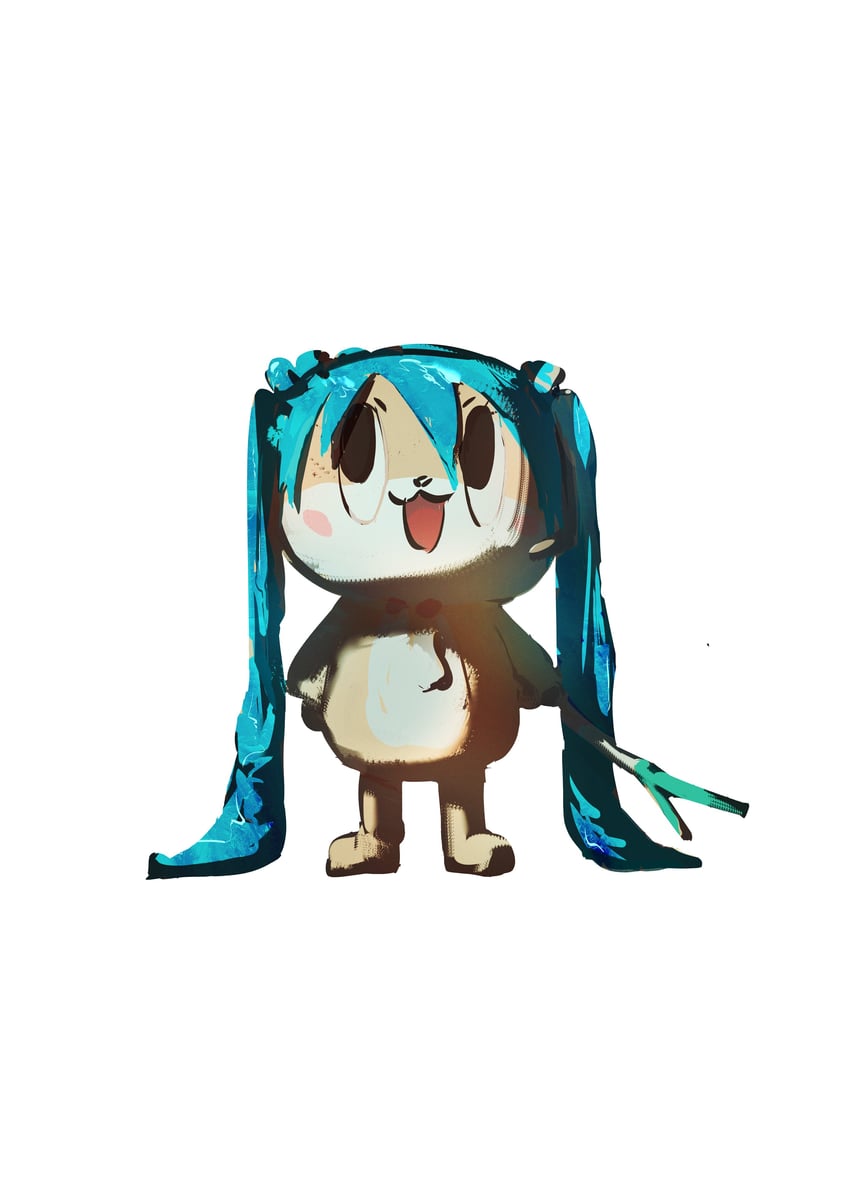 hatsune miku and chiitan (vocaloid and 1 more) drawn by hyde_(tabakko)