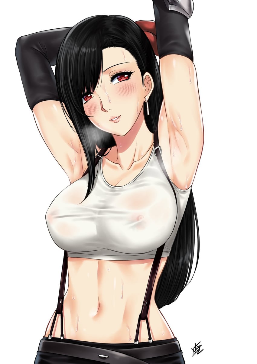 tifa lockhart (final fantasy and 2 more) drawn by xter