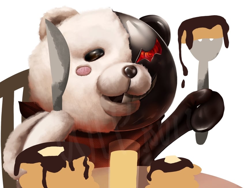 monokuma (danganronpa and 1 more) drawn by null_(nul_l11)