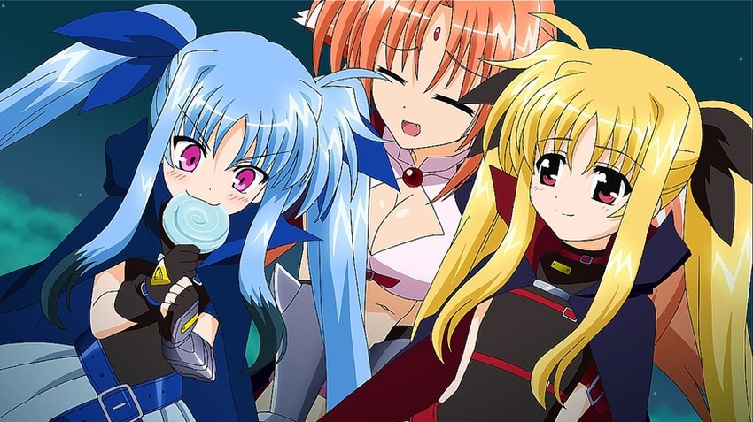 fate testarossa, arf, and levi the slasher (lyrical nanoha and 4 more)
