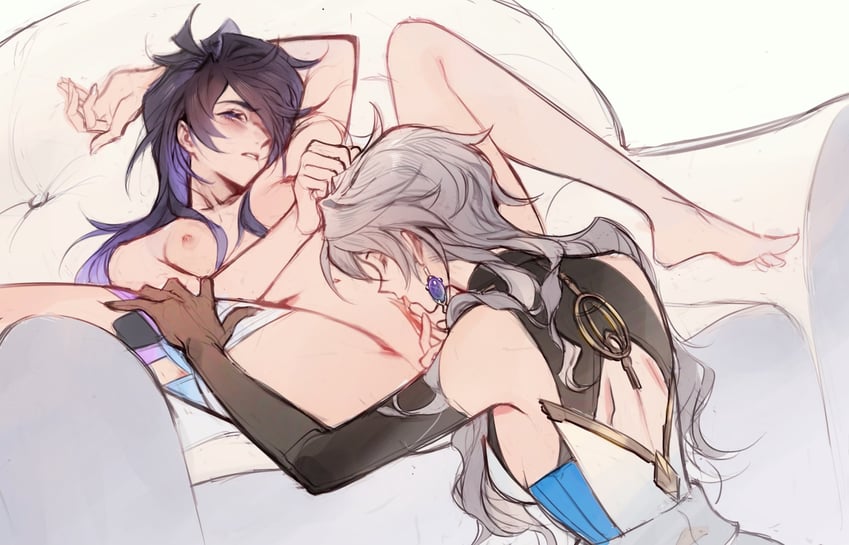 bronya rand and seele (honkai and 1 more) drawn by mie_xing