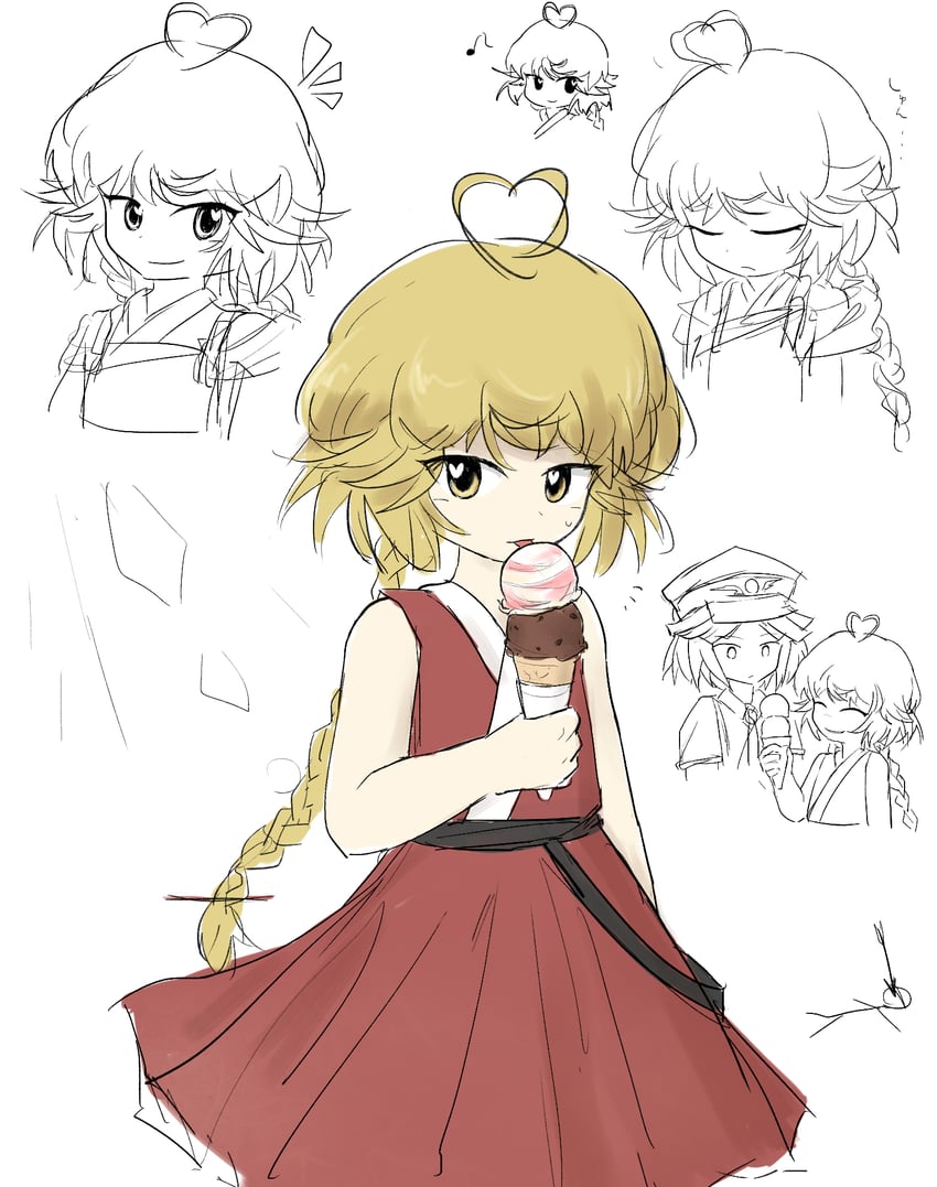 ooama no ake no mitori and fujiwara no shirogane no sanra (len'en) drawn by kuroda_(kurota_ne)