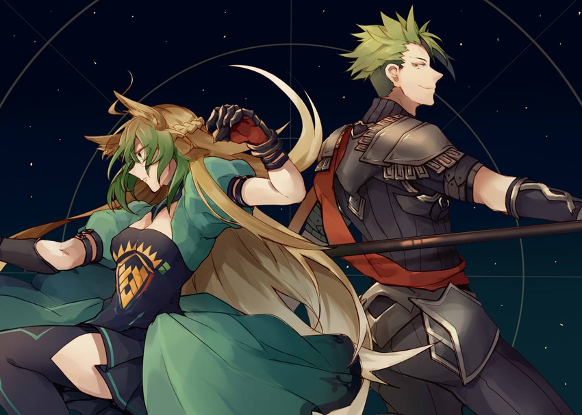 atalanta and achilles (fate and 2 more) drawn by nan_(nanyayyay)
