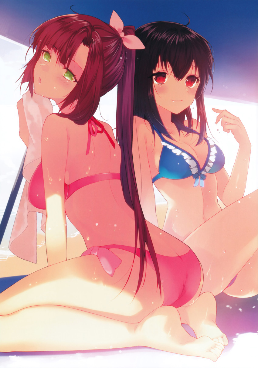 himeragi yukina and kirasaka sayaka (strike the blood) drawn by manyako_(mohumohu)