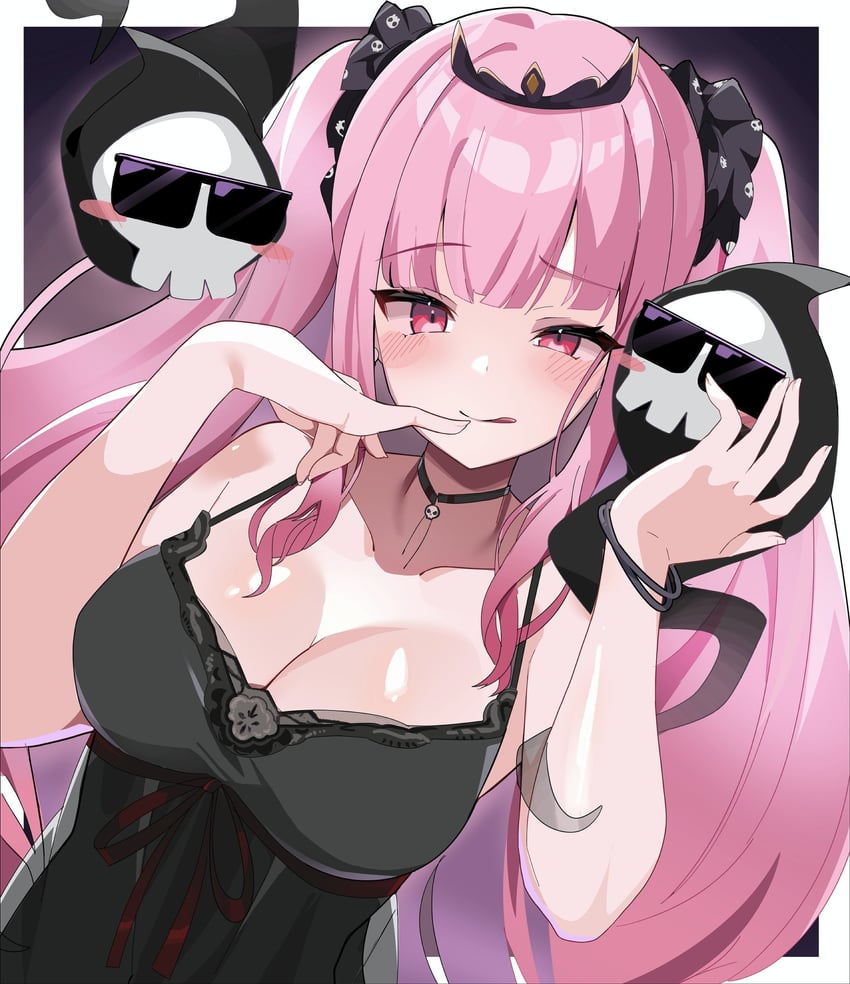 mori calliope and death-sensei (hololive and 1 more) drawn by satobitob