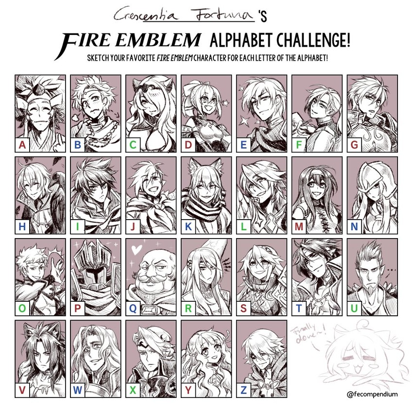 camilla, ike, julia, mia, xander, and 22 more (fire emblem and 8 more) drawn by crescentia_fortuna