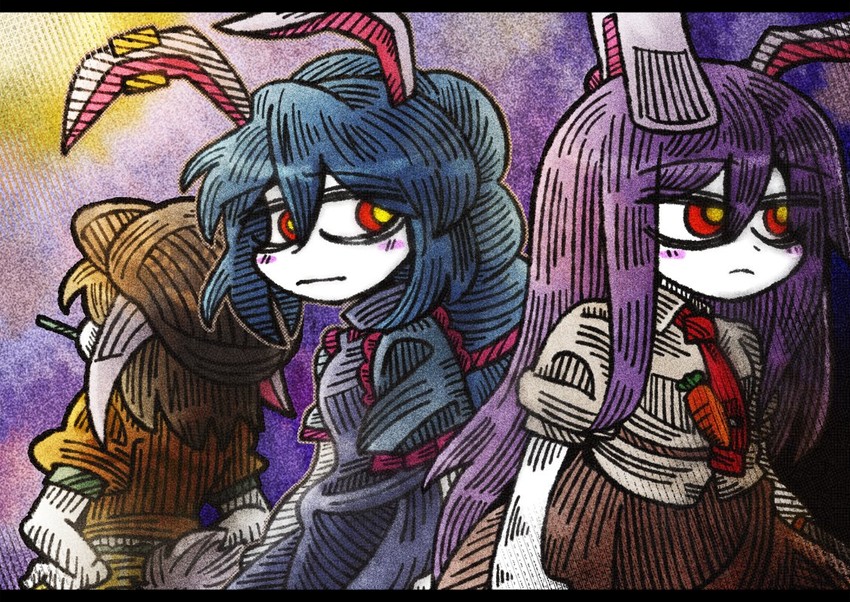 reisen udongein inaba, seiran, and ringo (touhou) drawn by suenari_(peace)