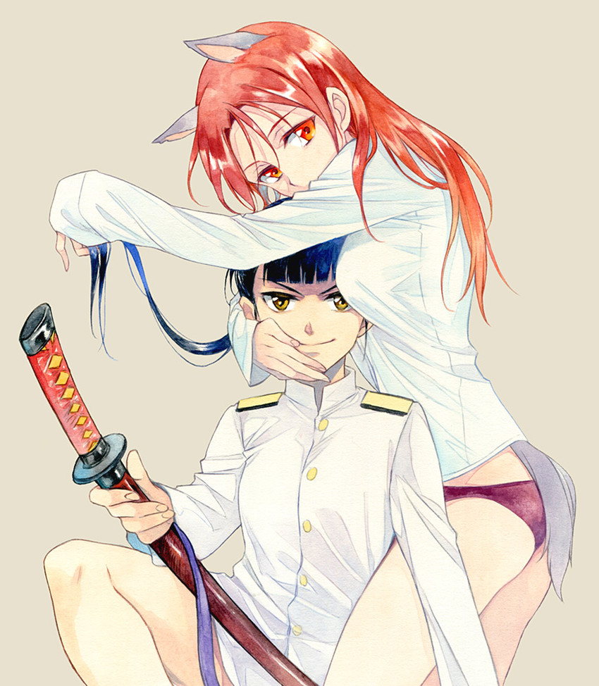 sakamoto mio and minna-dietlinde wilcke (world witches series and 1 more) drawn by agahari