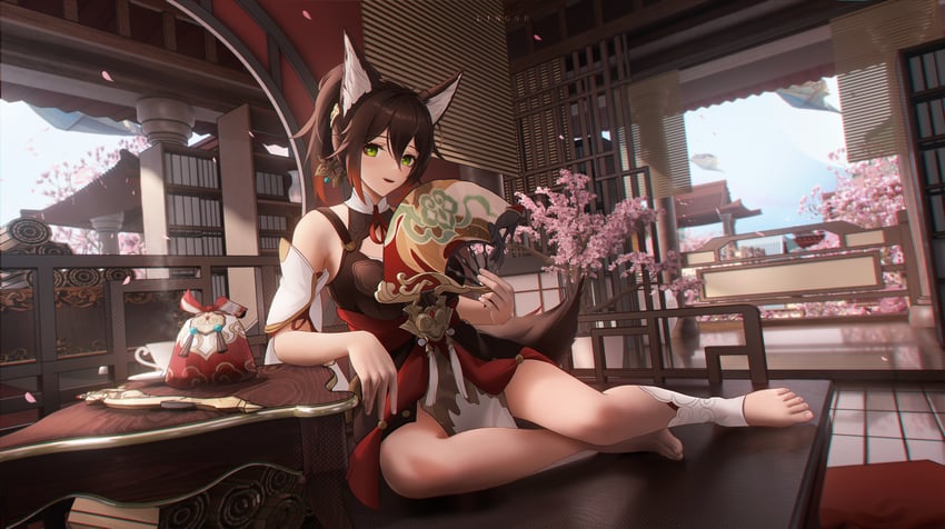 tingyun (honkai and 1 more) drawn by ling_dianxia