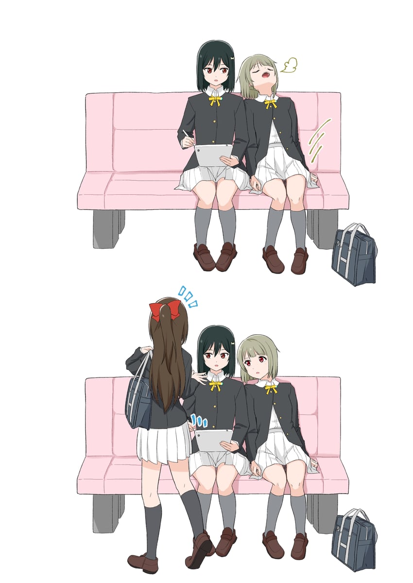 osaka shizuku, nakasu kasumi, and mifune shioriko (love live! and 1 more) drawn by ohrinas