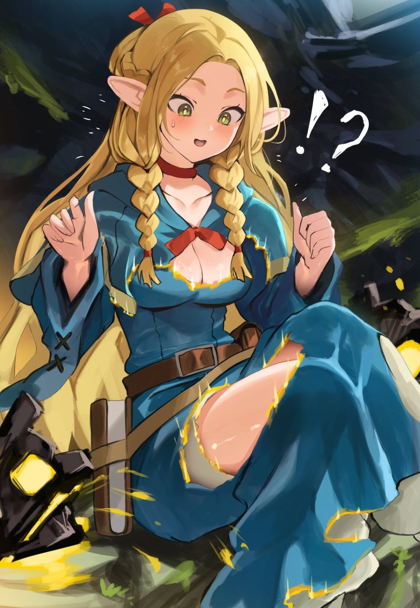 marcille donato and originium slug (arknights and 1 more) drawn by hirosenpai