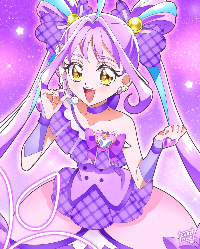 shigure kokoro and cure kyunkyun (precure and 1 more) drawn by cure_nico