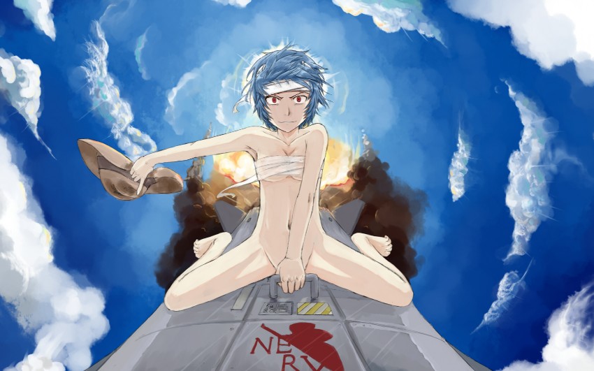 ayanami rei and major kong (neon genesis evangelion and 1 more) drawn by drawfag