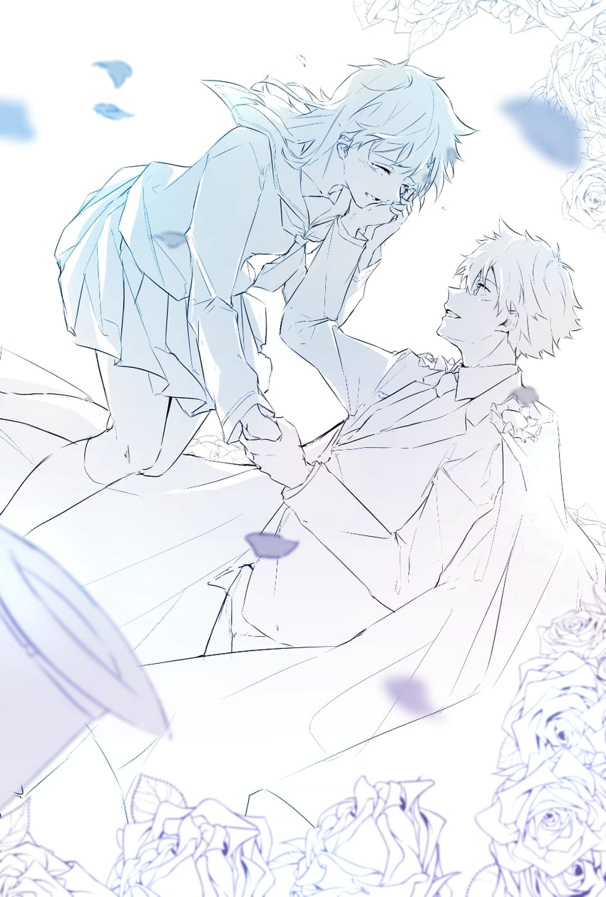 kaitou kid, kuroba kaito, and nakamori aoko (magic kaito) drawn by runaruna1444