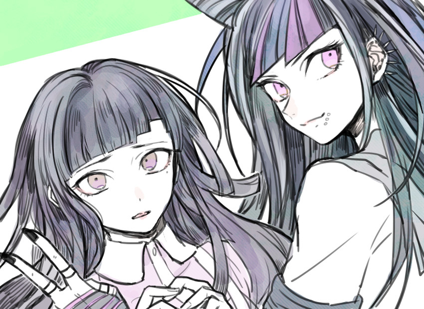 tsumiki mikan and mioda ibuki (danganronpa and 1 more) drawn by toohoku