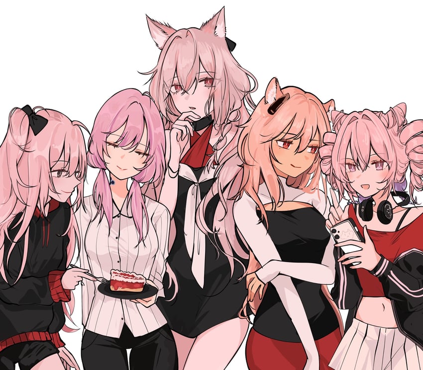 blue poison, gravel, pozyomka, ambriel, and u-official (arknights) drawn by gupipy
