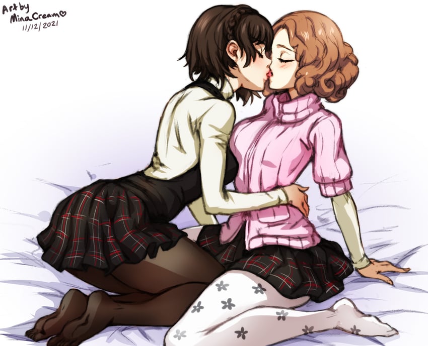 niijima makoto and okumura haru (persona and 1 more) drawn by mina_cream