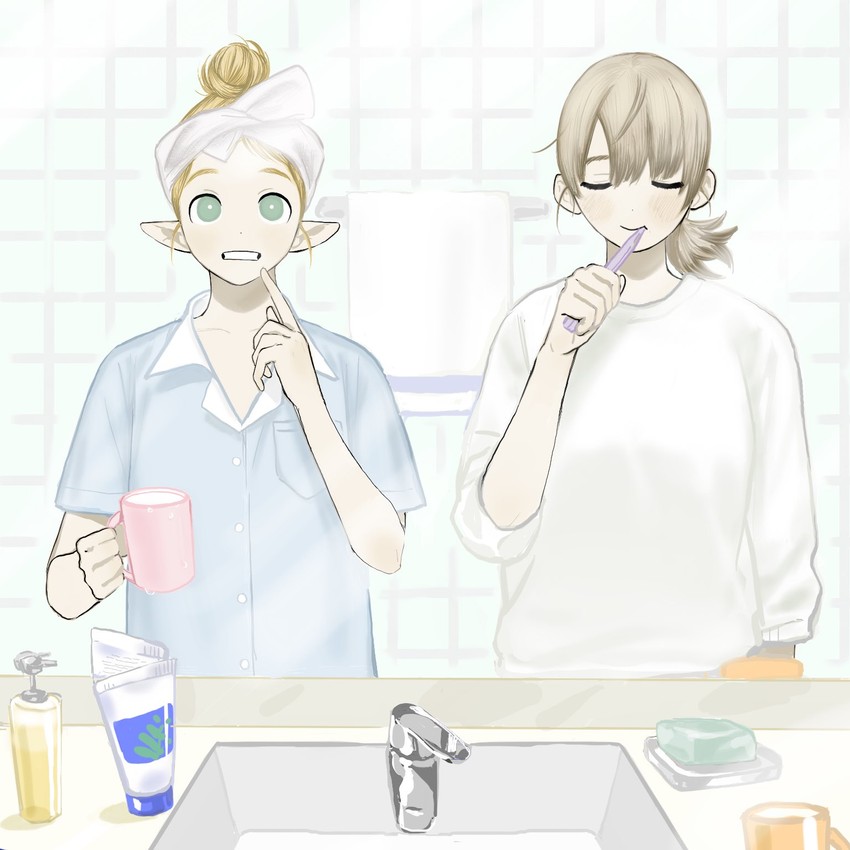 marcille donato and falin touden (dungeon meshi) drawn by frs2