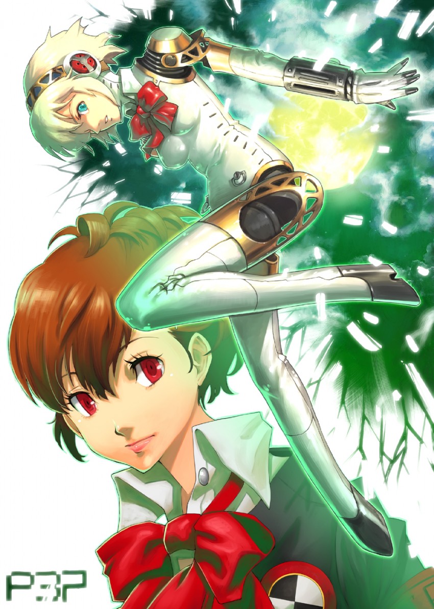 aigis and shiomi kotone (persona and 2 more) drawn by boyaking