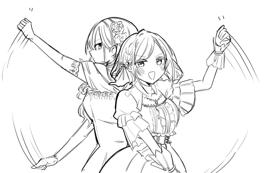 ceras yanagida lilienfeld and katsuragi izumi (love live! and 1 more) drawn by icegreentea29
