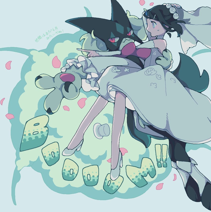 liko and meowscarada (pokemon and 1 more) drawn by hurousya_95