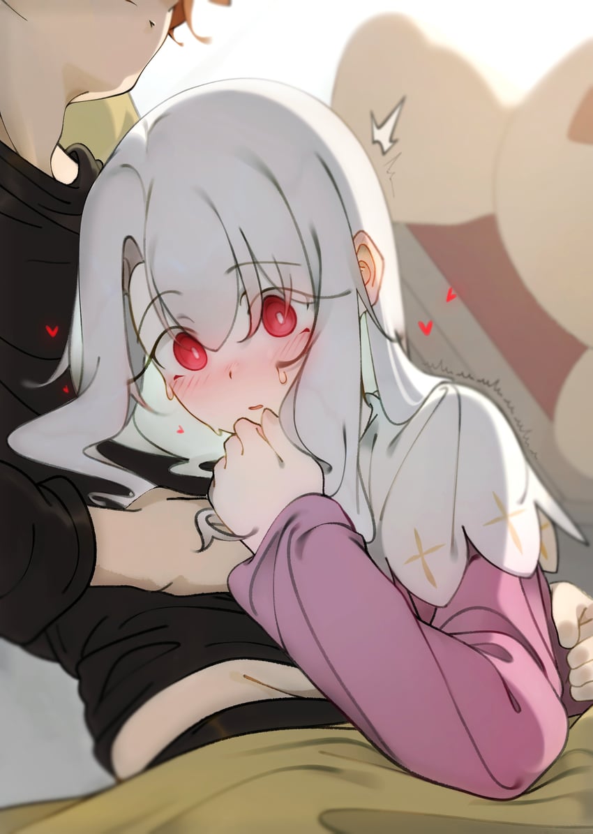 illyasviel von einzbern and emiya shirou (fate and 1 more) drawn by deko_morii