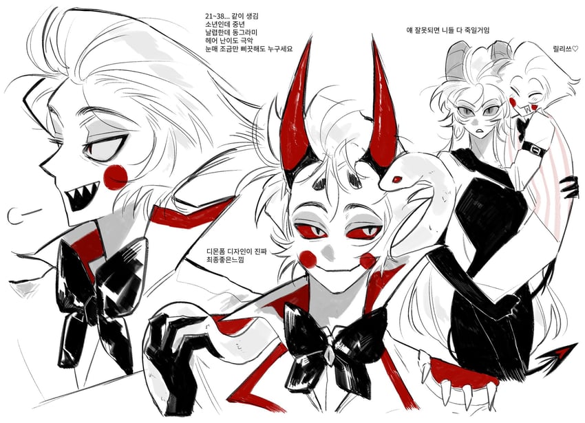 lucifer morningstar and lilith (hazbin hotel) drawn by tppiiiiqqt