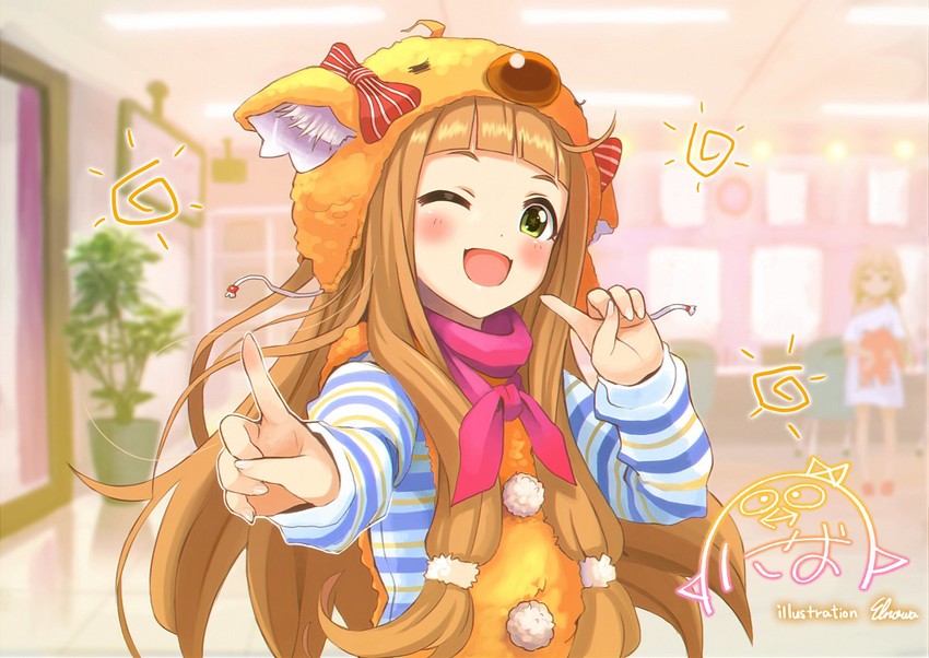 futaba anzu and ichihara nina (idolmaster and 1 more) drawn by elrowa