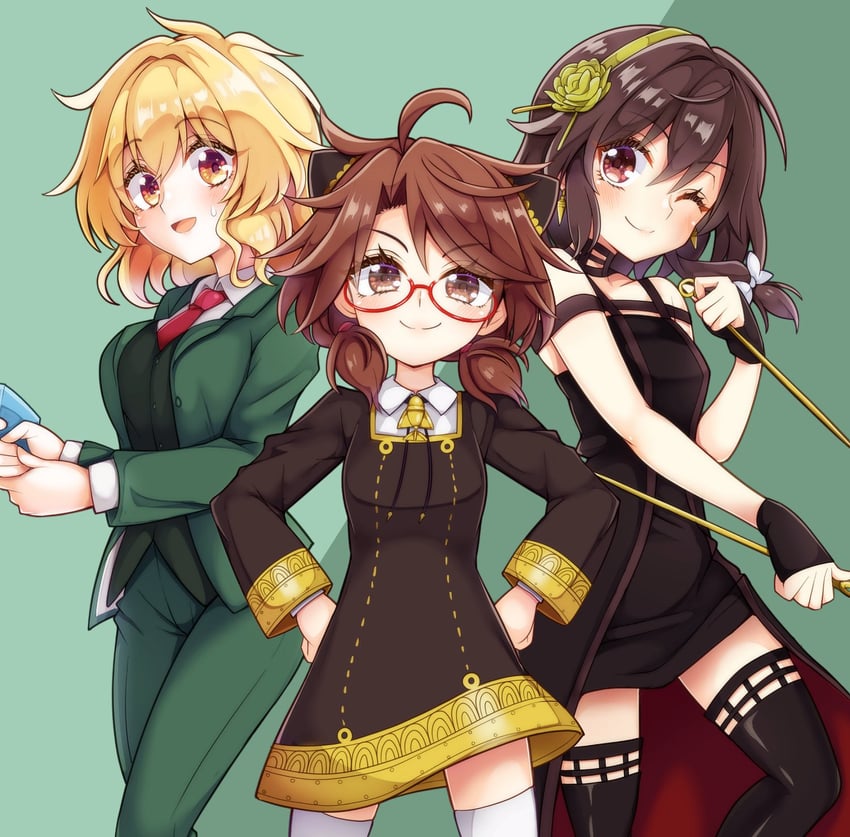 usami renko, maribel hearn, yor briar, anya, twilight, and 1 more (touhou and 1 more) drawn by keyaki_chimaki