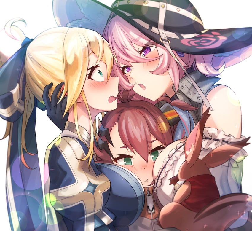 alicia fairhead, soleil ainsley, strisch, and mercedes rosenberg (armed fantasia) drawn by nyama