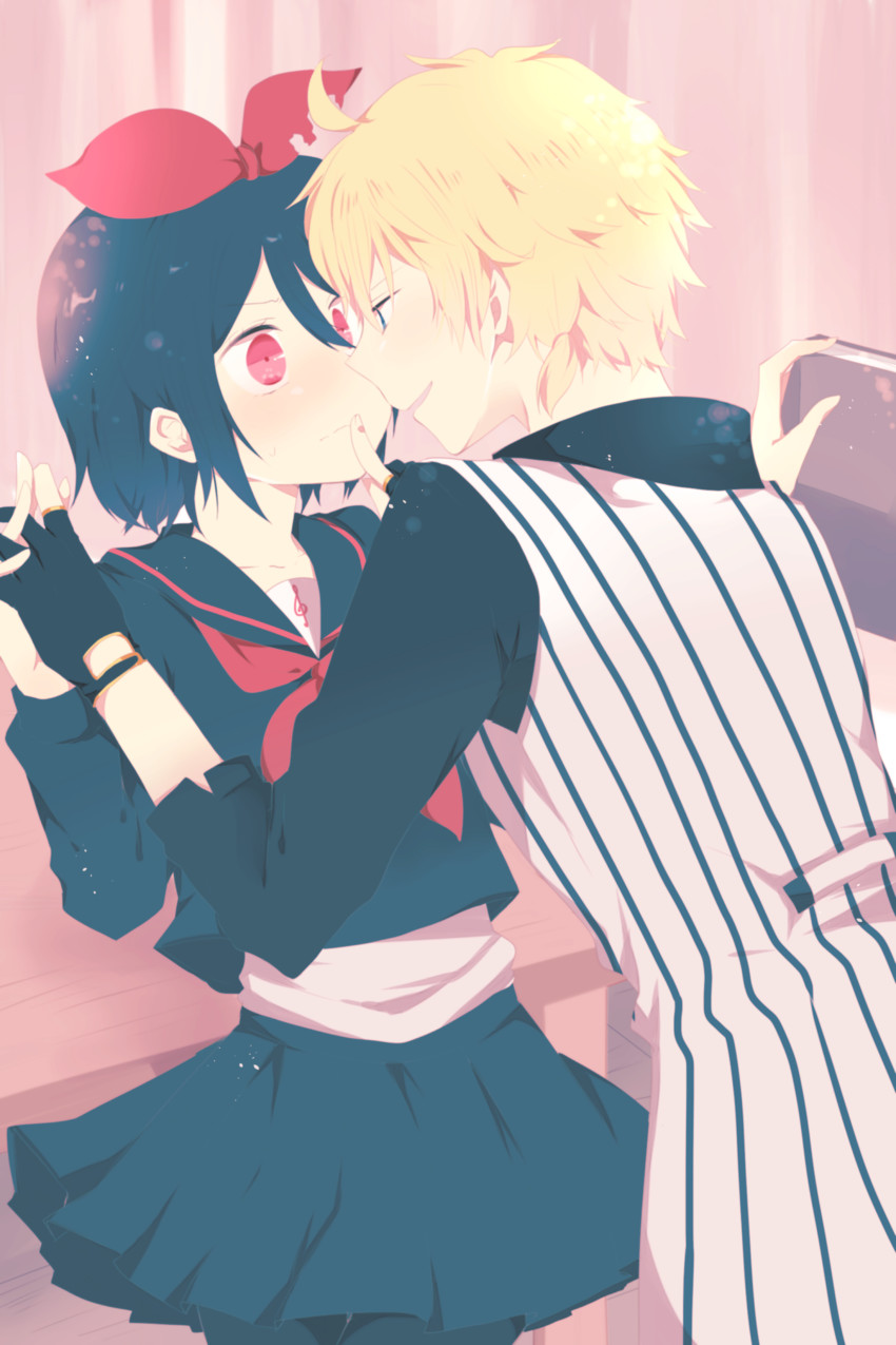 kagamine rin and kagamine len (vocaloid and 2 more) drawn by aoi_choko_(aoichoco)