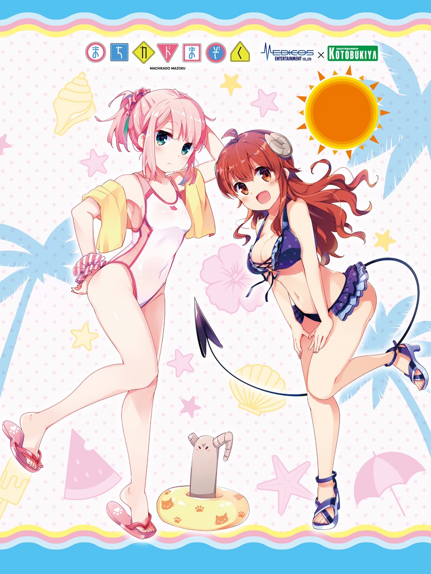 yoshida yuuko, chiyoda momo, and lilith (machikado mazoku) drawn by itou_izumo