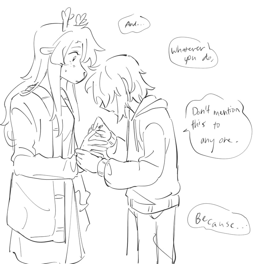 kris and noelle holiday (deltarune) drawn by goomyloid