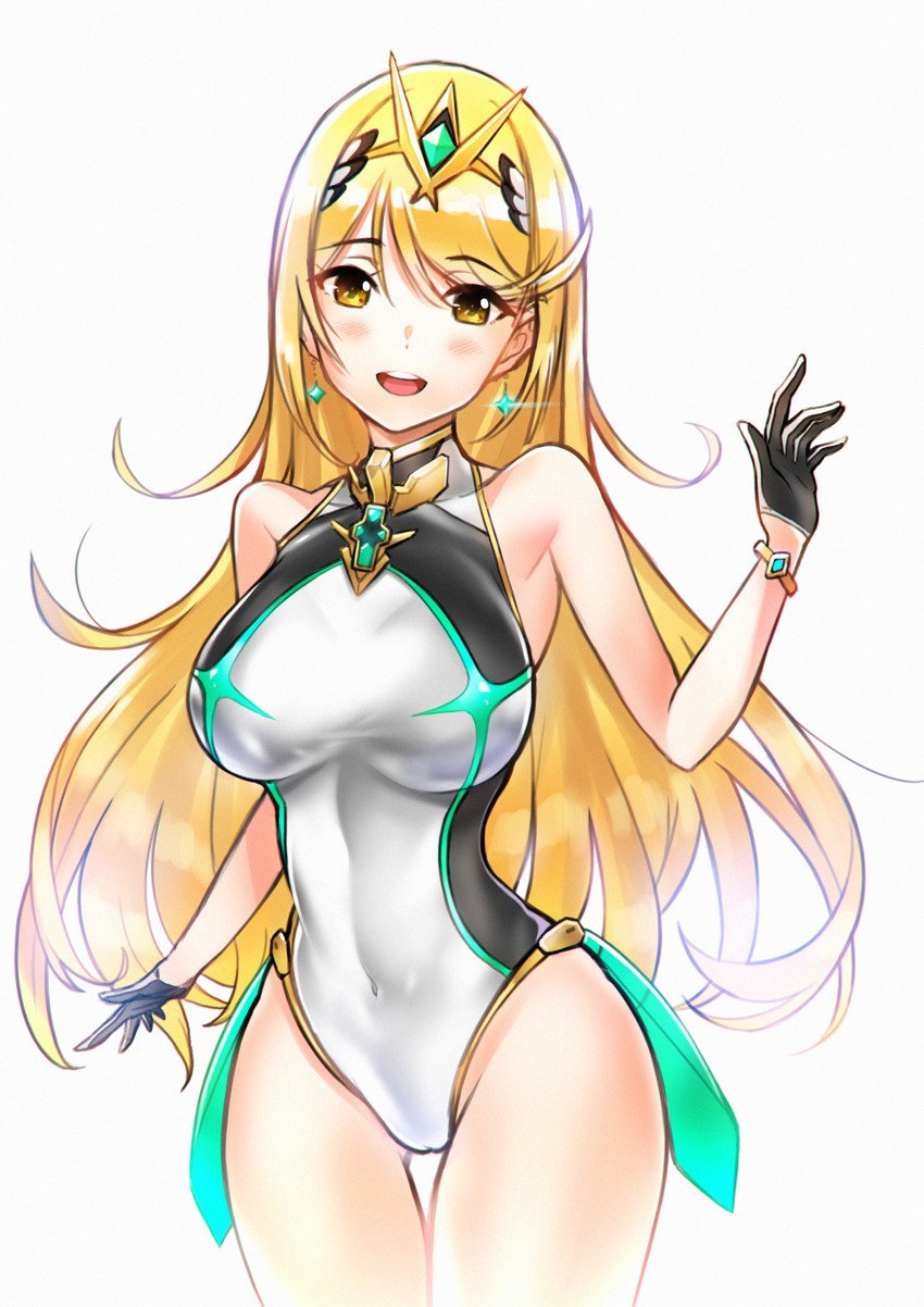 mythra (xenoblade chronicles and 1 more) drawn by cawang