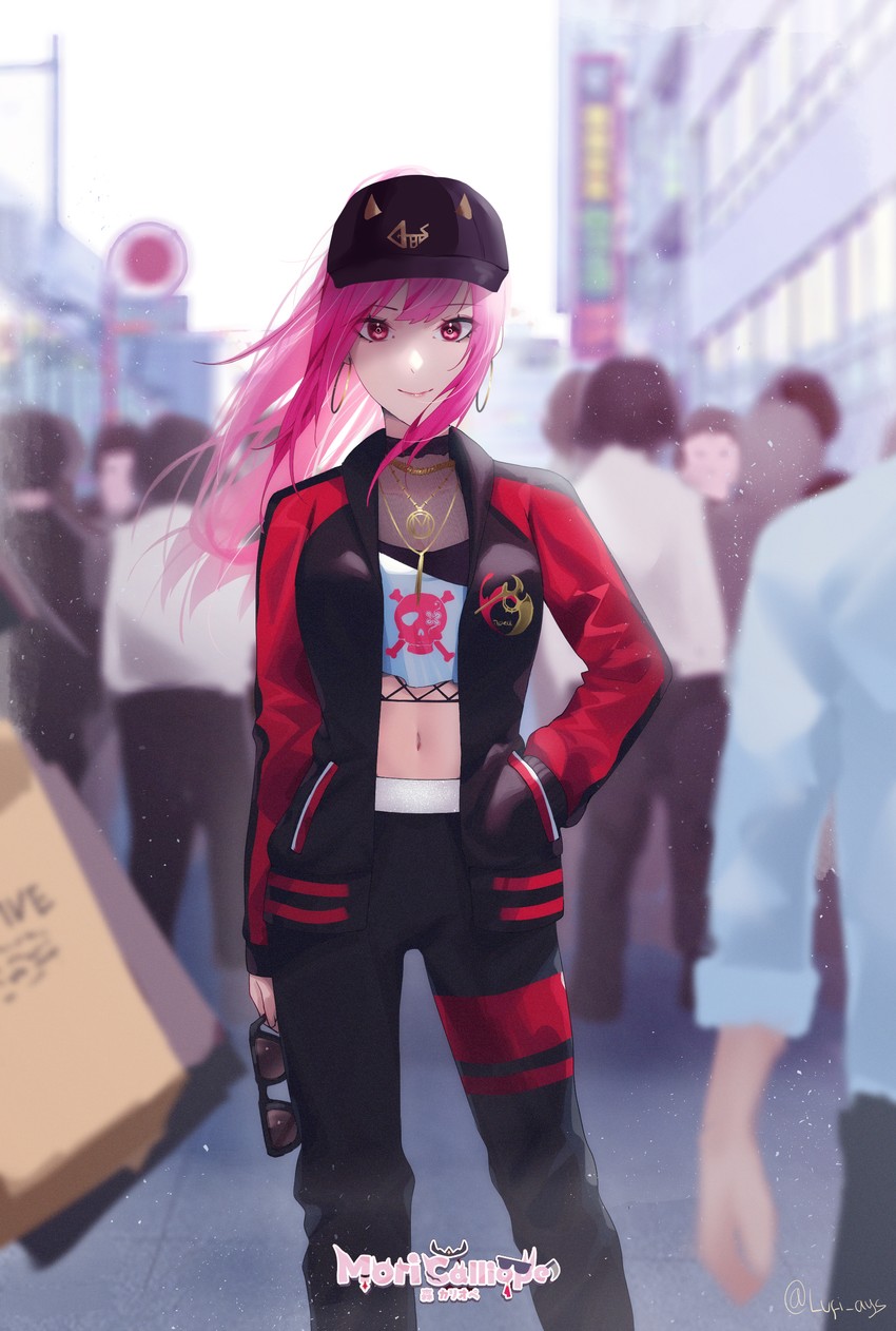 mori calliope (hololive and 1 more) drawn by lufi_ays