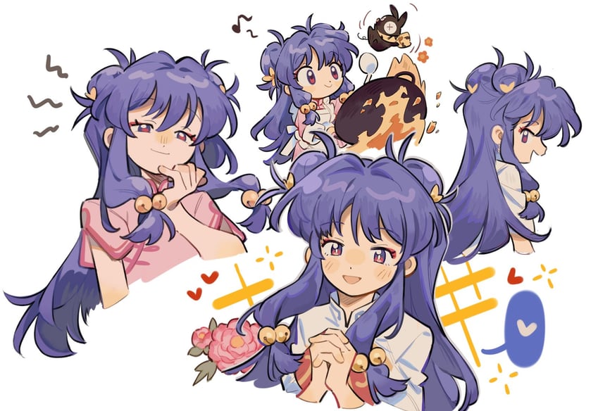 shampoo and p-chan (ranma 1/2) drawn by siyer