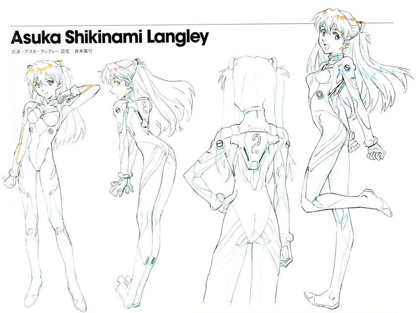 souryuu asuka langley (neon genesis evangelion and 3 more) drawn by sadamoto_yoshiyuki