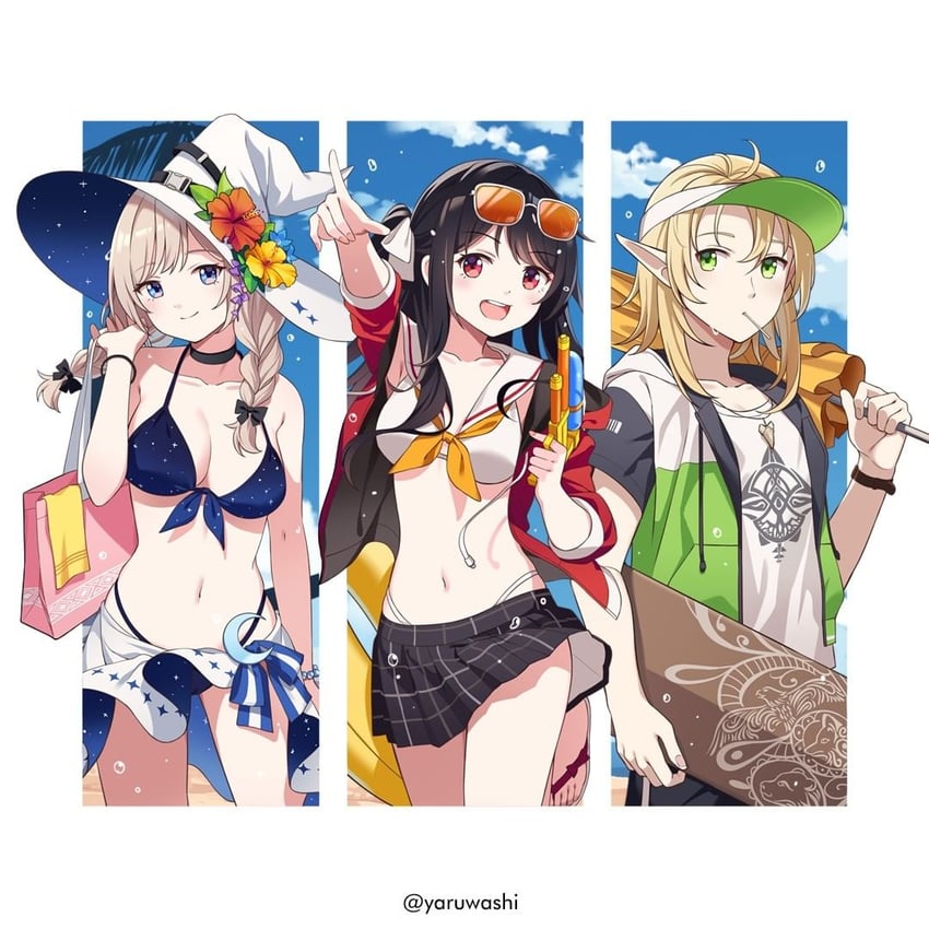 kawashima yaruki and idabelle weiss (original) drawn by yaruwashi