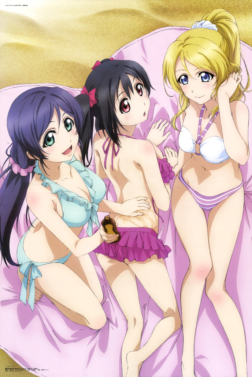 tojo nozomi, yazawa nico, and ayase eli (love live! and 2 more) drawn by oosugi_naohiro